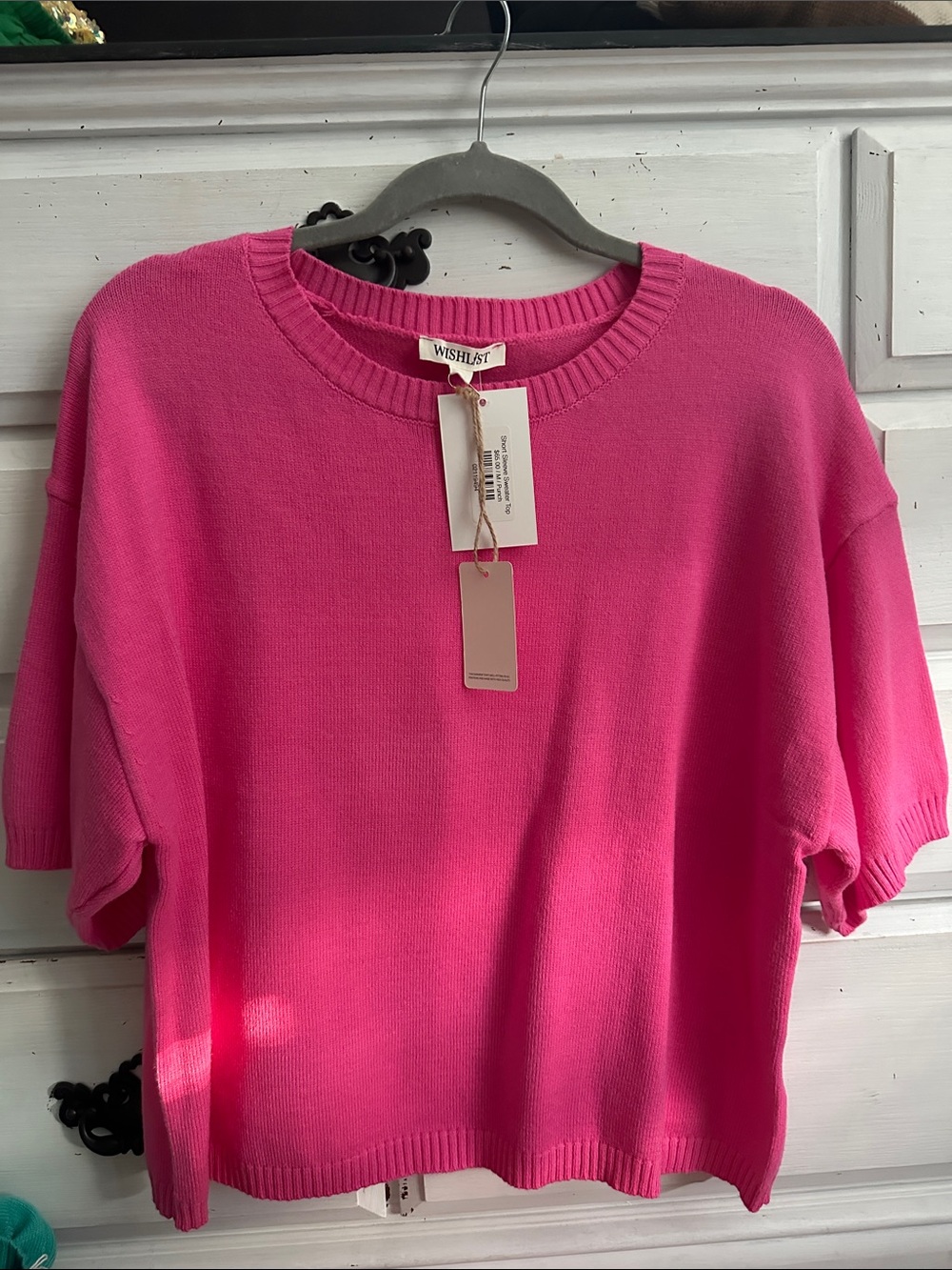 Wishlist Hot Pink Short Sleeve Knit Top